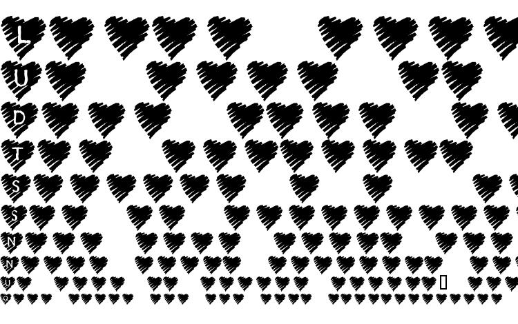 specimens Kr scribble heart font, sample Kr scribble heart font, an example of writing Kr scribble heart font, review Kr scribble heart font, preview Kr scribble heart font, Kr scribble heart font