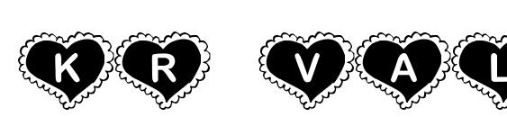 Kr valentine heart Font