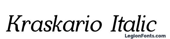 Kraskario Italic font, free Kraskario Italic font, preview Kraskario Italic font