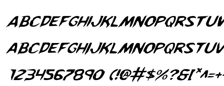 glyphs Kreeture Italic font, сharacters Kreeture Italic font, symbols Kreeture Italic font, character map Kreeture Italic font, preview Kreeture Italic font, abc Kreeture Italic font, Kreeture Italic font