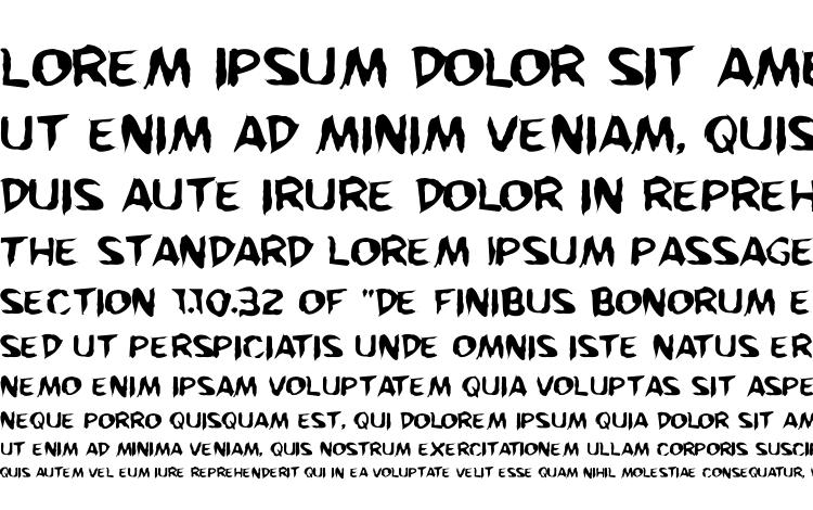 specimens Kreeture Warped font, sample Kreeture Warped font, an example of writing Kreeture Warped font, review Kreeture Warped font, preview Kreeture Warped font, Kreeture Warped font