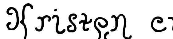 Kristen curly font, free Kristen curly font, preview Kristen curly font