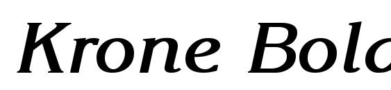 Krone Bold Italic Font