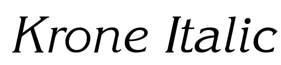Krone Italic Font
