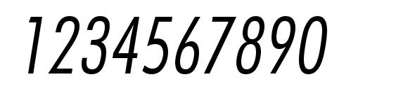 Kudos Light Condensed SSi Light Condensed Italic Font, Number Fonts