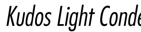 Kudos Light Condensed SSi Light Condensed Italic Font