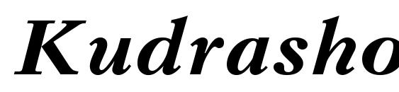 Шрифт Kudrashov Bold Italic.001.001