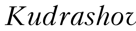 Kudrashovc italic Font, Free Fonts