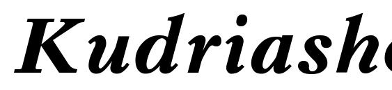 Шрифт Kudriashov Bold Italic