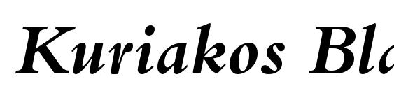 Шрифт Kuriakos Black SSi Bold Italic