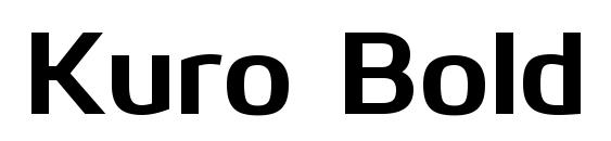 шрифт Kuro Bold, бесплатный шрифт Kuro Bold, предварительный просмотр шрифта Kuro Bold