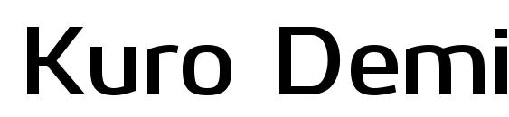 Kuro DemiBold font, free Kuro DemiBold font, preview Kuro DemiBold font