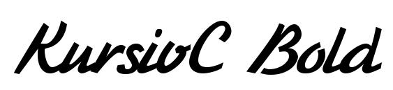 шрифт KursivC Bold, бесплатный шрифт KursivC Bold, предварительный просмотр шрифта KursivC Bold