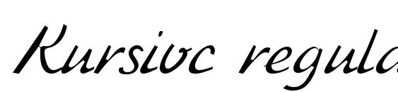 Kursivc regular Font