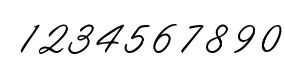 L691 Script Regular Font, Number Fonts