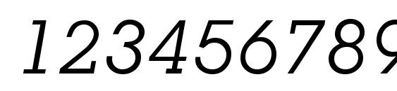 L850 Slab Italic Font, Number Fonts