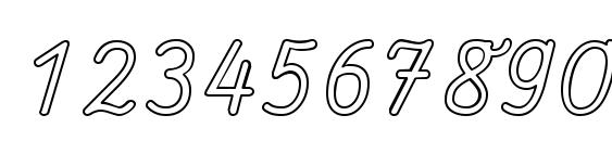 LA Outline DB Font, Number Fonts