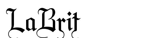 шрифт LaBrit, бесплатный шрифт LaBrit, предварительный просмотр шрифта LaBrit