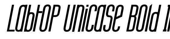 шрифт Labtop Unicase Bold Italic, бесплатный шрифт Labtop Unicase Bold Italic, предварительный просмотр шрифта Labtop Unicase Bold Italic
