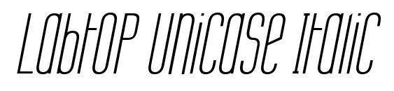 шрифт Labtop Unicase Italic, бесплатный шрифт Labtop Unicase Italic, предварительный просмотр шрифта Labtop Unicase Italic