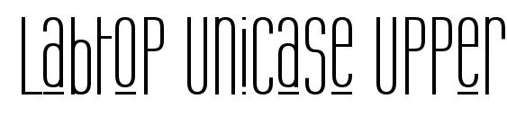 шрифт Labtop Unicase Upper, бесплатный шрифт Labtop Unicase Upper, предварительный просмотр шрифта Labtop Unicase Upper
