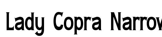 Lady Copra Narrow font, free Lady Copra Narrow font, preview Lady Copra Narrow font