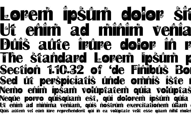образцы шрифта Ladybird, образец шрифта Ladybird, пример написания шрифта Ladybird, просмотр шрифта Ladybird, предосмотр шрифта Ladybird, шрифт Ladybird