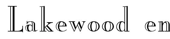 Lakewood engraved Font