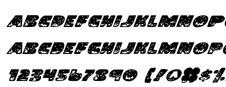 glyphs Land Shark Italic font, сharacters Land Shark Italic font, symbols Land Shark Italic font, character map Land Shark Italic font, preview Land Shark Italic font, abc Land Shark Italic font, Land Shark Italic font