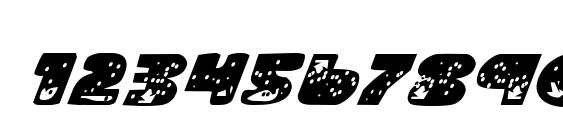 Land Shark Italic Font, Number Fonts