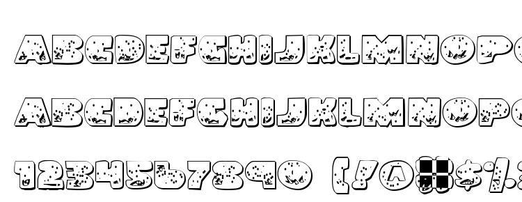 glyphs Land Shark Outline font, сharacters Land Shark Outline font, symbols Land Shark Outline font, character map Land Shark Outline font, preview Land Shark Outline font, abc Land Shark Outline font, Land Shark Outline font