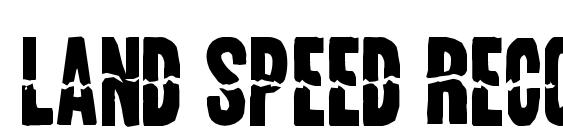 Land Speed Record font, free Land Speed Record font, preview Land Speed Record font