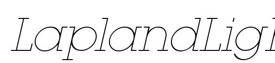 LaplandLight Italic font, free LaplandLight Italic font, preview LaplandLight Italic font