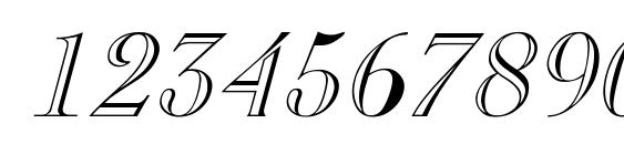 Lara italic hollow Font, Number Fonts