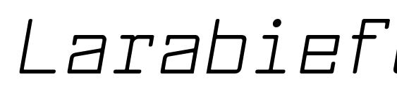 шрифт LarabiefontRg Italic, бесплатный шрифт LarabiefontRg Italic, предварительный просмотр шрифта LarabiefontRg Italic