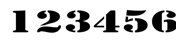 Larchmere expanded Font, Number Fonts