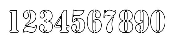 Larchmere hollow thin Font, Number Fonts