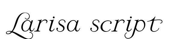 Larisa script font, free Larisa script font, preview Larisa script font