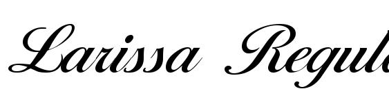шрифт Larissa Regular, бесплатный шрифт Larissa Regular, предварительный просмотр шрифта Larissa Regular