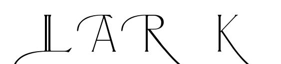 шрифт Larkin Capitals, бесплатный шрифт Larkin Capitals, предварительный просмотр шрифта Larkin Capitals