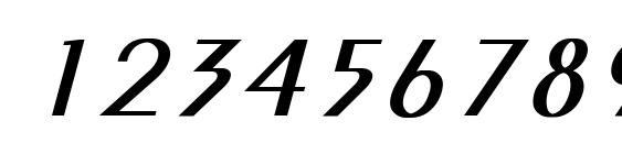 Larwell Light Bold Italic Font, Number Fonts
