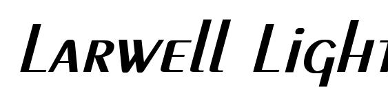 Larwell Light Bold Italic font, free Larwell Light Bold Italic font, preview Larwell Light Bold Italic font