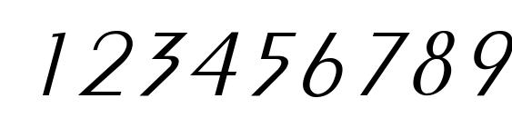 Larwell Light Italic Font, Number Fonts
