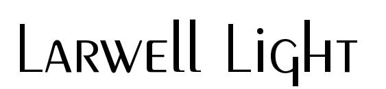 Larwell Light font, free Larwell Light font, preview Larwell Light font