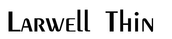 Larwell Thin Font