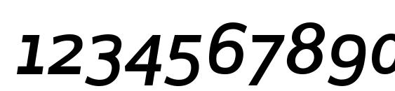 Latinaires BoldItalic Font, Number Fonts