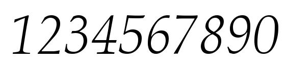 LatinoPal3 LightItalicSH Font, Number Fonts