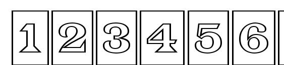 Latinotitulcmotl regular Font, Number Fonts