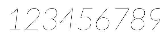 Lato HairlineItalic Font, Number Fonts