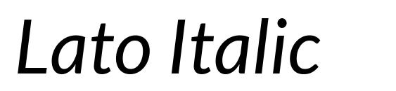 Lato Italic Font